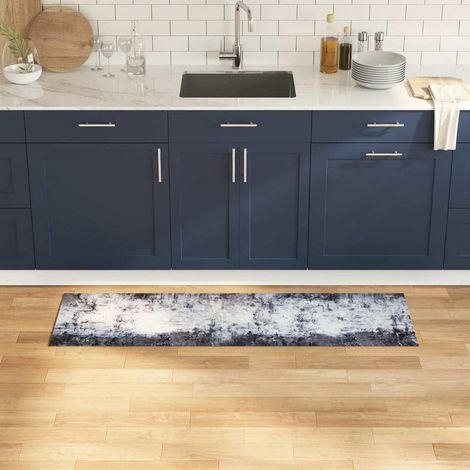 Tapis de Cuisine-Tapis d'intérieur Gris 150 x 45 cm Velours (1/5)