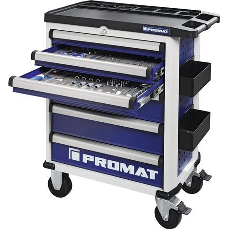 Servante d'atelier l.775xP470xH1000 mm 6 tiroirs 96 pièces PROMAT (1/4)