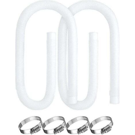 Tuyau de piscine, 2 pièces de remplacement pour pompe de piscine Intex 330, 530 et 1 000 GPH, tuyau de 150 cm pour piscines hors sol. (1/4)