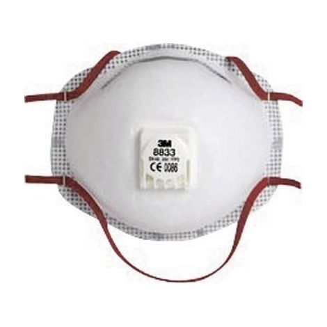 Maschera respiratoria 3M 8833 FFP3 bianca