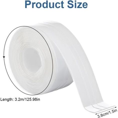 Bande Etancheite Autocollante,Joint Salle de Bain Transparent,Bande d\'Étanchéité Autocollante,Ruban de Calfeutrage Anti Moisissure