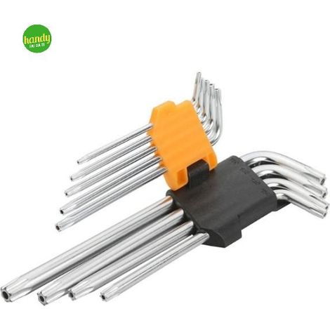 SET 9PZ CHIAVINI TORX CON FORO TOLSEN