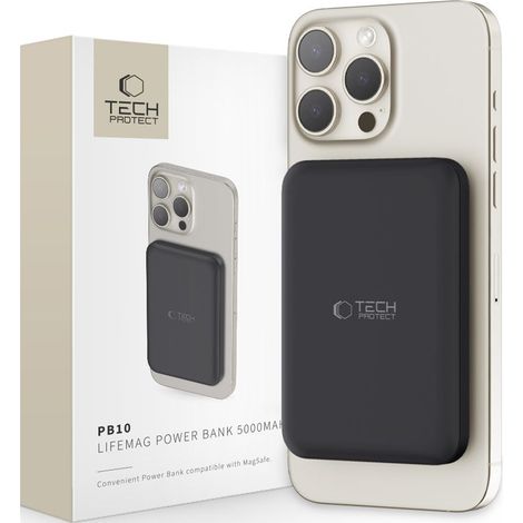 POWER BANK TECH-PROTECT PB10 LIFEMAG MAGSAFE 5000MAH NERO (1/5)