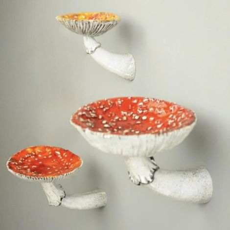Étagères flottantes, porte-champignons mignon, décoration murale pour la maison (1/3)