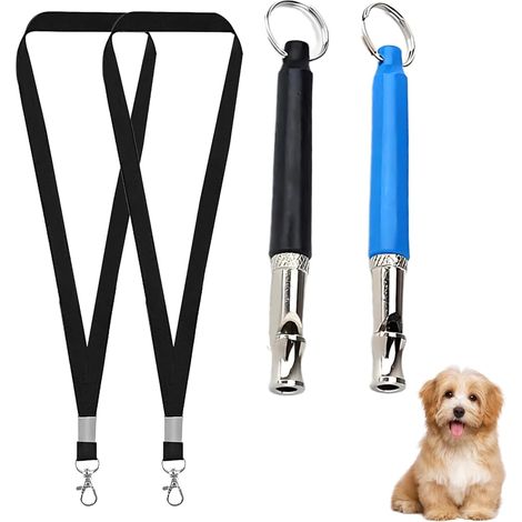 2 PièCes Sifflet Ultrason Chien,Sifflet Chien Rappel,Recall Whistles Sifflet Anti Aboiement,Dog Whistle,Animaux De Compagnie Haute FréQuence Contre Les Aboiements,for Dogs EntraîNeurs (Bleu) (1/5)
