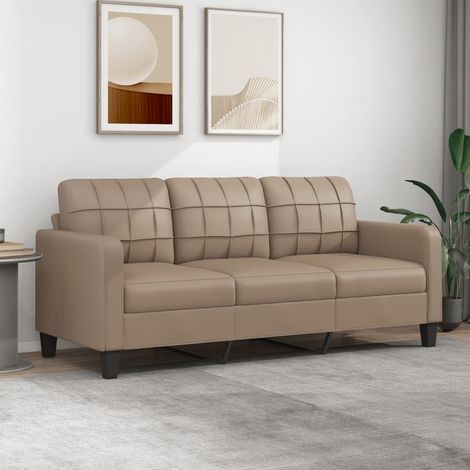 3-Sitzer-Sofa Cappuccino-Braun 180 cm Kunstleder vidaXL