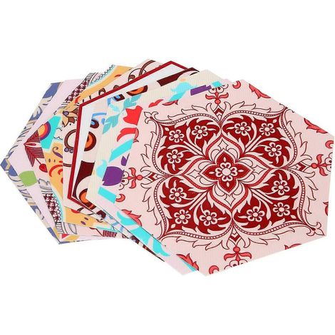 Autocollant de sol antidérapant en vinyle pour la décoration intérieure, sticker mural hexagonal en PVC, autocollant facile à décoller et à coller, pour salon, cuisine et salle de bain (1/5)