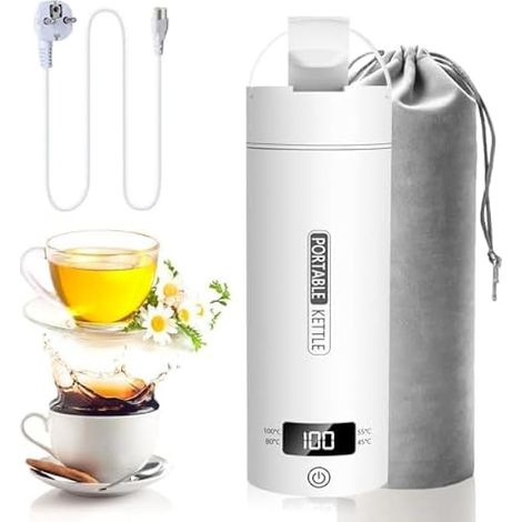 Bouilloire de voyage 550 ml en acier inoxydable 316, 4 niveaux, ébullition rapide, thé, café, lait en poudre, voyage, bureau
