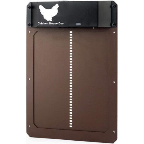 Automatic Chicken Coop Door, Chicken Coop Door with Light Sensor, Timer Control, Multi-Mode Automatic Chicken Coop Door (Brown) (1/5)