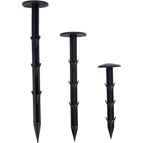 Piquet de Fixation Plastique,Piquet Sol en Plastique,Piquet de Fixation pour bache,ancrage de Sol pour Jardin,Clous pour Jardin (20cm-100pcs)