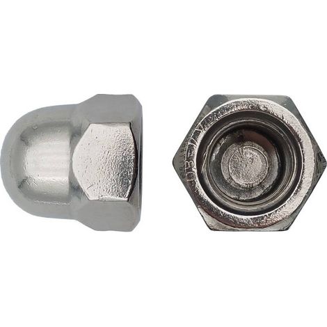 10 Ecrous Borgnes M27 mm - DIN 1587 - Inox A4 - D-Work