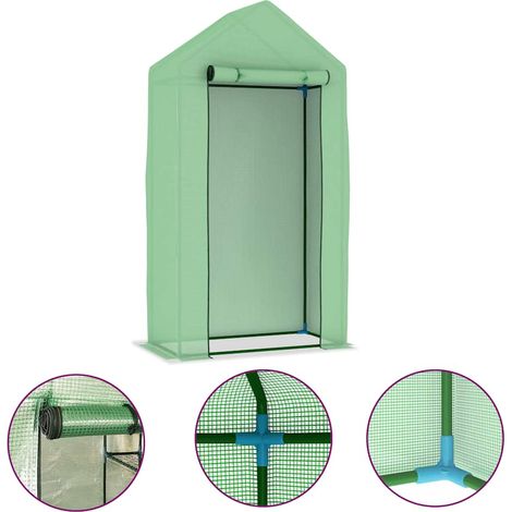 Maison Exclusive - Serra con Struttura in Acciaio 0,5 m² 1x0,5x1,9 m (1/5)