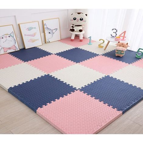 Tapis de jeu en mousse EVA 16 pièces pour bébé, tapis de jeu pour enfants, tapis de protection de sol pour bébé, 30 x 30 x 1 cm, 1,44 m² (1/5)