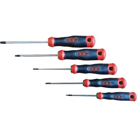 Juego de 5 destornilladores s1 torx 10 a 40 SAM - TJ3