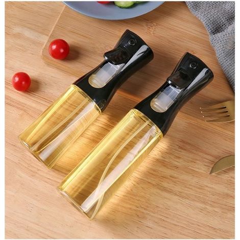 Lot de 2 pulvérisateurs d'huile - Flacon pulvérisateur d'huile de cuisine - 200 ml, 300 ml