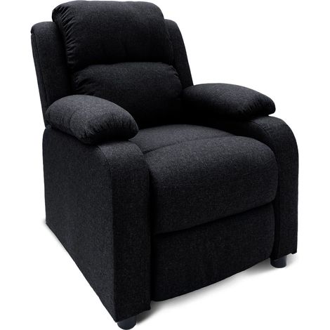 Fauteuil relax Riga tissu Noir