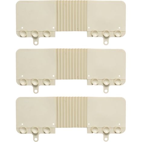 Lot de 3 protège-évier anti-éclaboussures, QttvbTna, silicone souple, fixation par ventouses, polyvalent, 17 x 42,5 cm, couleur beige (1/4)