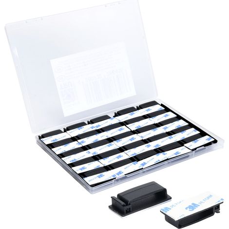 TRU COMPONENTS T24CA074 Befestigungssockel selbstklebend TC-12888568 für Flachbandkabel, wiederver