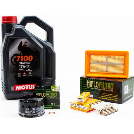 Kit Révision Filtres Bougies pour BMW R 1200 RT ABS de 2010 à 2014 - MOTUL 7100 15W50 4L
