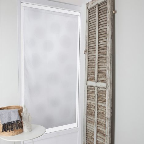 CENTRALE BRICO Vitrage transparent blanc l.80 x H.160 cm