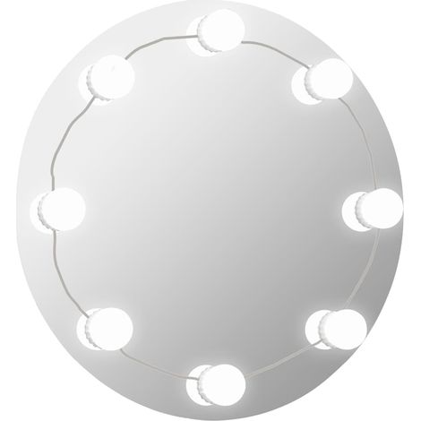 Maison Exclusive - Wandspiegel mit LED-Beleuchtung Rund Glas (1/5)