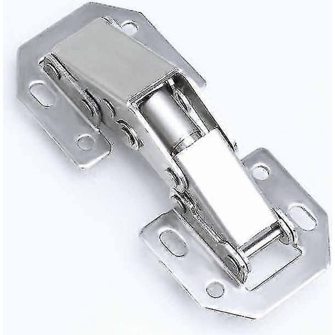 Lot de 6 charnières invisibles d'angle pour portes et meubles avec amortisseur hydraulique intégré, charnières pliantes (1/3)
