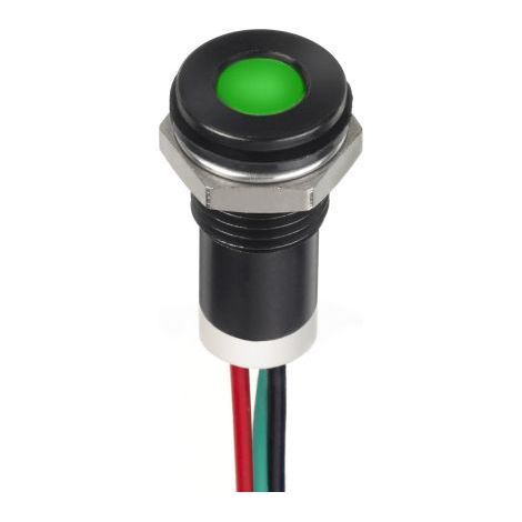 Voyant LED lumineux Rouge, jaune RS PRO, dia. 8mm, 24V c.c., taille de la lampe 5 mm, IP67 ( Prix pour 1 )