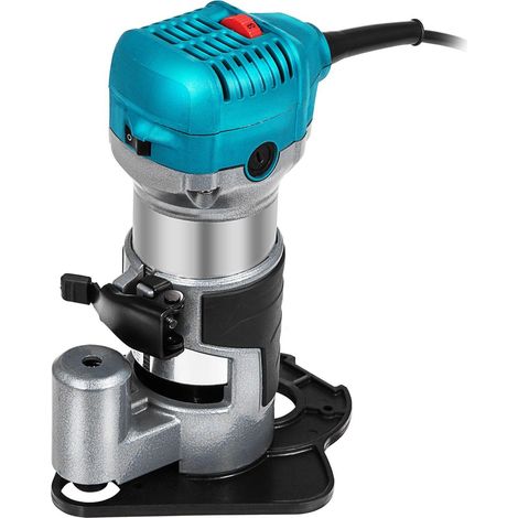 Défonceuse Électrique 710 W Affleureuse à Bois avec 4 Bases Fixe+Inclinable+Plongeante+Décalée, Routeur Vitesse Variable 10000-30000 tr/min avec Pince pour Rainurage Formage Sculpture du Bois (1/5)