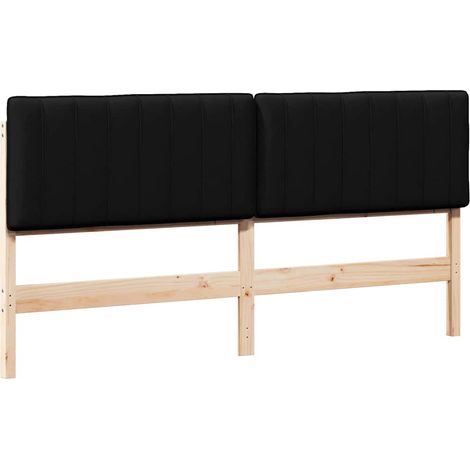 Maison Exclusive - Testiera imbottita Marrone e Nero 200 cm Pino massello
