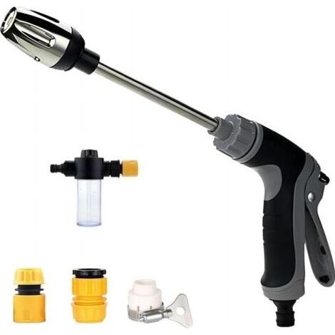 Pistola idropulitrice ad alta pressione Aquoxis, idropulitrice ad alta pressione Aquoxis, dotata di ugello universale e annaffiatoio, adatta a molteplici usi: giardino, terrazzo, auto (1 confezione) (1/5)