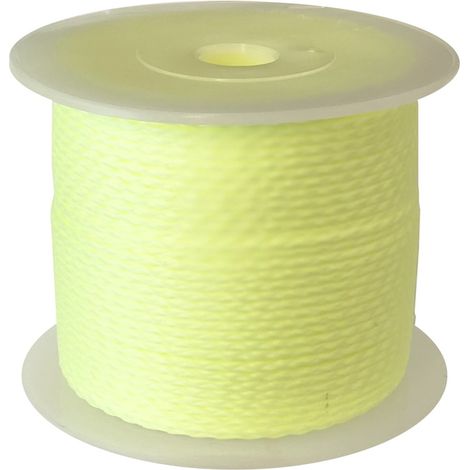 TECTOOL Ficelle de maçon - jaune - 2,0 mm x 100 m