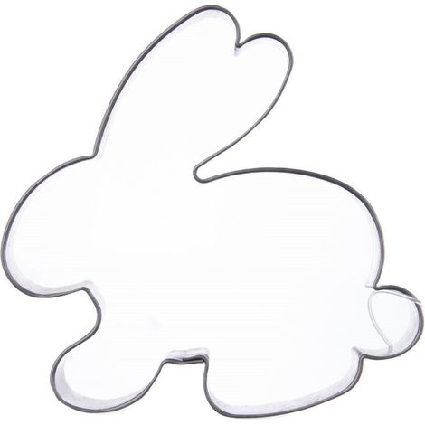 Cortador de galletas de acero con forma de conejo de 6,5 cm (1/2)