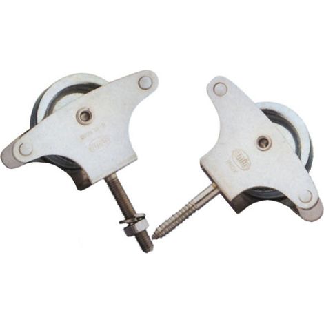 (10 u.) POLEA TENDEDOR INOX.TUERCA BL