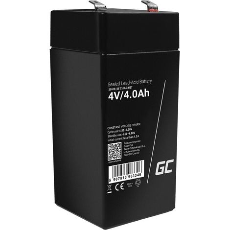 Batería Green Cell AGM VRLA 4V 4Ah para sistemas de alarma, cajas registradoras, juguetes