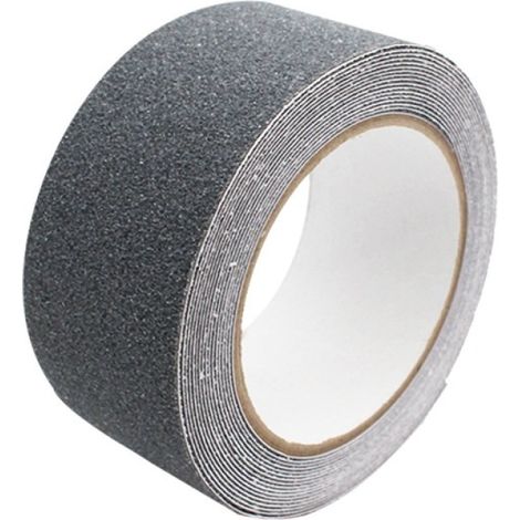 Rutschfester Klebestreifen, 10 cm x 5 m, Antirutsch-Klebeband für Treppenstufen, rutschfester Sicherheitsstreifen, für Treppen im Innen- und Außenbereich, Grau (1/5)
