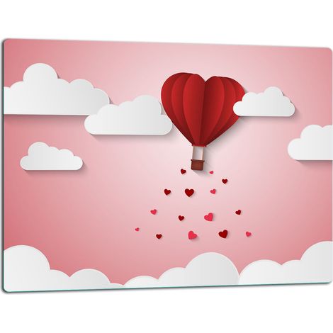 Tagliere della lastra di vetro 52x40 cuore (1/5)