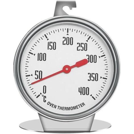 BUNTHAUS Thermomètre de four en acier inoxydable avec grand cadran, thermomètre pour cuisinière électrique et à gaz, pour les pâtisseries de cuisine et la cuisson, thermomètre de four intérieur (1/5)