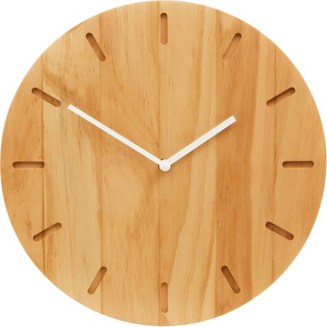 Interiors by premier Rustic Natural Wood Effect Wall Clock, Contemporary Wall Clock, Precised Time keeping  Wall Clock For Outdoor (1/5)