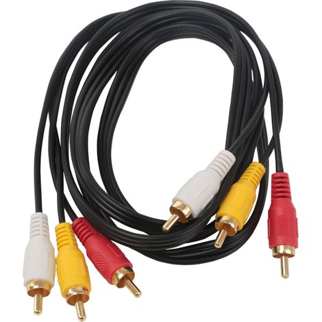 Cavo RCA audio video bianco rosso giallo 1,5m Aigostar (1/2)