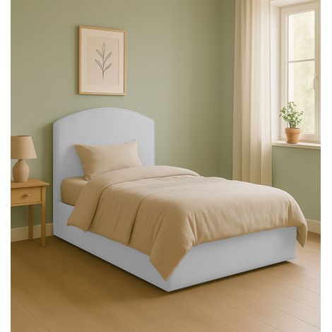 letto una piazza e mezza con contenitore "moon" in tessuto bianco 120x190 cm (1/4)