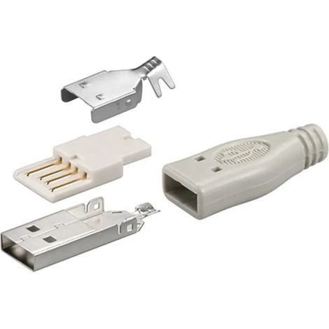 spina connettore usb stampante da assemblare guidacavo usb tipo A