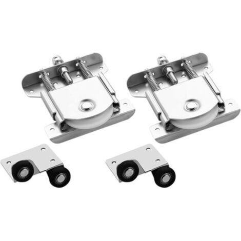 Rodillos para puertas correderas de armario - aptos para puertas correderas, cajones, ventanas y armarios - Paquete de 4 - Crezuo