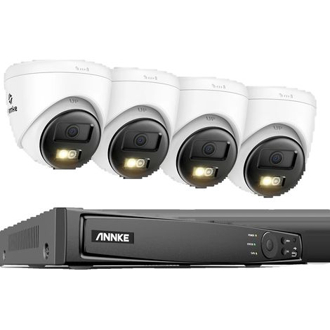 Système de sécurité vidéo réseau, résolution 8MP, audio bidirectionnel, 8CH 4Pcs Caméra, Aucun (1/2)