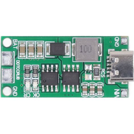Battery Charger Module Green Automatic Charging Anti Short Circuit Over Voltage Protection DC 3‑6V 1A Input 0.37A Charging