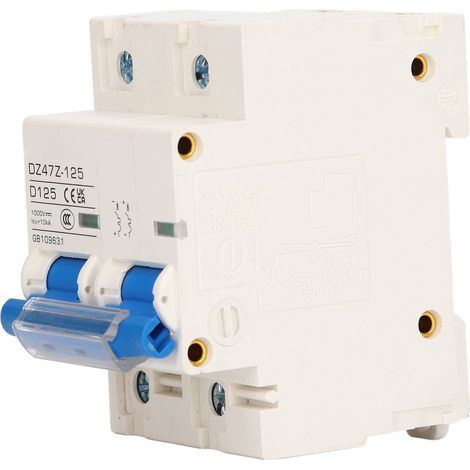 Gleichstrom-Leistungsschalter mit Kurzschlussschutz für PV-Anlagen (2-polig, 1000 V, 125 A, blauer Schalter) (1/5)