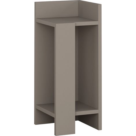 Table de chevet en bois "Elos Right" - 25 x 27 x 60 cm - Moka clair (1/3)