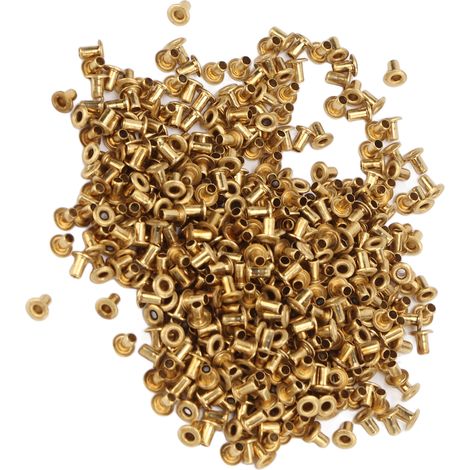 Rivets creux, rivets traversants, raccords en cuivre, bagues d'aération, bouchons traversants pour tubes monoblocs, 500 pièces/paquet, 1,5 x 3 x 3 mm (1/5)