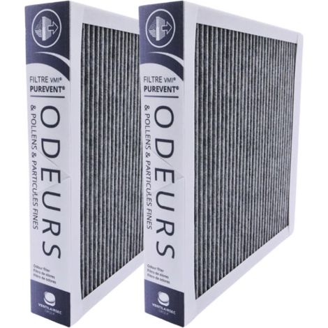 Filtre officiel VMI - Lot de 2 filtres Anti odeurs - pour VMI Purevent - Purification d'Air Intérieur - Jetable (1/5)