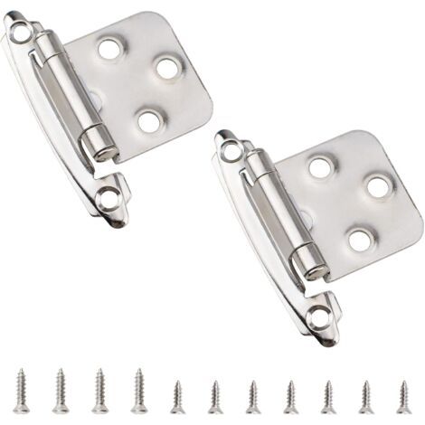 Türscharniere, 1 Paar Schrankscharniere, Schrankscharniere, für Schranktüren, für Küchenschranktüren (Silber) (1/5)