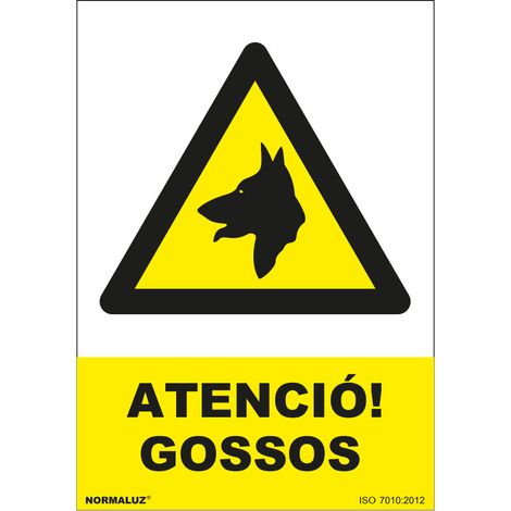 5 Cani Segnali di Attenzione PVC 0,7mm 210x300mm Normaluz - Nmz